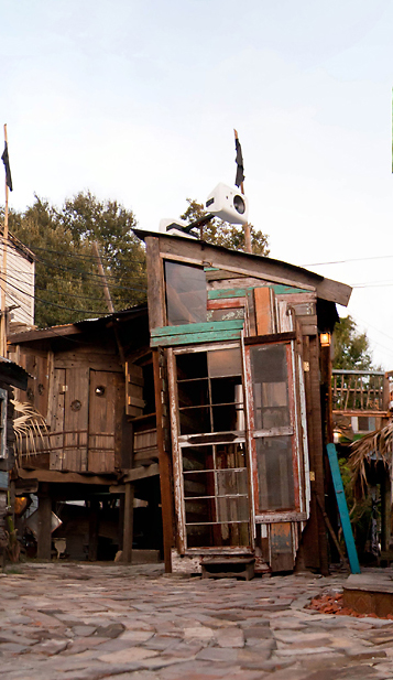 artist's shanty in the woods